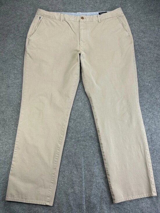 Bonobos Other - Bonobos Straight Chino Pants Mens 40x32 Light Beige Flat Front Preppy Comfort
